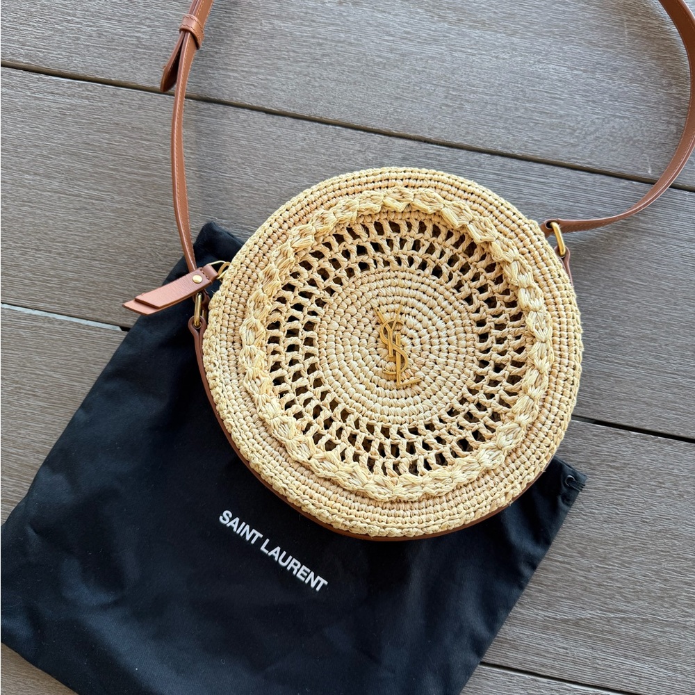 Saint Laurent Raffia Crossbody Bag